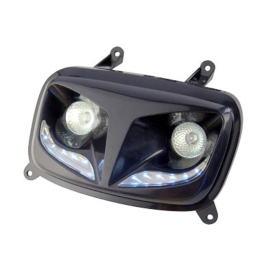 Double Optique MBK Booster YAMAHA Bw's à partir de 2004 - Eyelight Noir à leds 