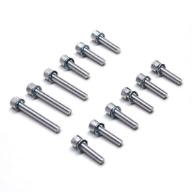 Visserie Carter Kick MBK Booster Nitro YAMAHA BW's Aerox - Alu Chrome