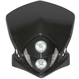 Tête de Fourche / Plaque phare - DUKE à Leds Blanches 2x20w Noir