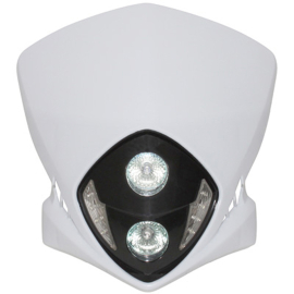 Tête de Fourche / Plaque phare - DUKE à Leds Blanches 2x20w Blanc