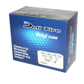 Chambre à Air 18 pouces 3.25x18 à 3.50x18 - DELI Valve Droite TR4