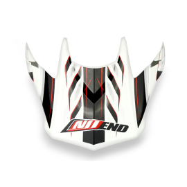 Visière Casque Cross - NoEnd Defcon 5 Blanc/Rouge