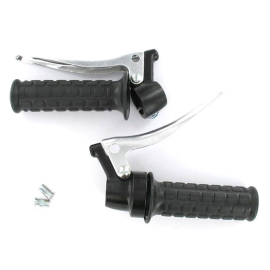 Kit Leviers Frein / Accélérateur - Vintage Noir Levier Alu