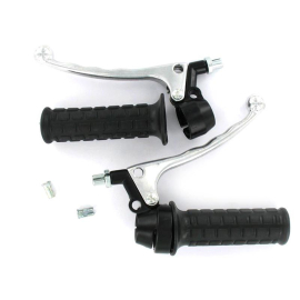 Kit Leviers Frein / Accélérateur - Vintage Levier à Boule Alu Poli