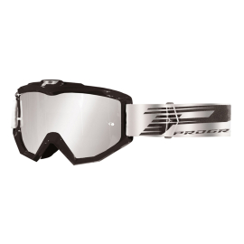 Masque / Lunettes Cross - PROGRIP 3201FL Atzaki Noir / Gris écran Miroir