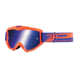 Masque / Lunettes Cross - PROGRIP 3201FL Atzaki Orange fluo écran Miroir