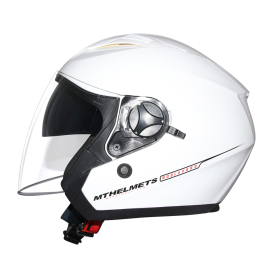 Casque Jet - MT Boulevard SV Double Ecran Blanc Brillant