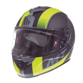 Casque Intégral - MT Rapide Overtake Gris Mat / Jaune Fluo