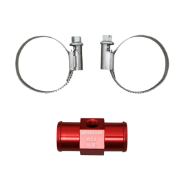 Adaptateur de Sonde de température 1/8" sur Durite Refroidissement 22mm - VOCA Racing Rouge