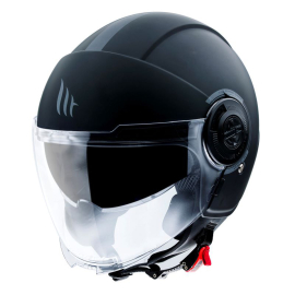 Casque Jet - MT Viale SV - Double Ecran Noir mat