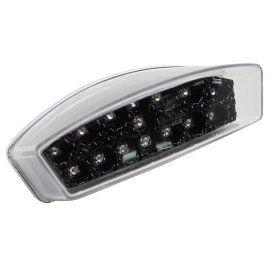 Feu Arrière Derbi Senda MBK X-Limit Peugeot XR6 Yamaha DTR - Type Lexus Noir à Leds
