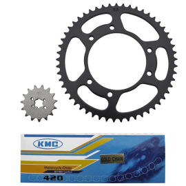 Kit chaîne Derbi Senda 2000 à 2001 - 15 x 53 420 / 105mm 6T KMC