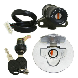 Contacteur à clé Peugeot XR6 Rieju RS2 - Avec Bouchon Essence + serrure de selle