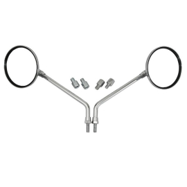 Rétroviseurs Ronds Chromés avec réducteurs - Replay