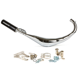 Pot Passage Bas AM6 Derbi Senda 50 / 88cc - Streetrace Chromé CNC Noir Stage6