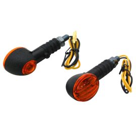 Clignotants Replay - BA9S Universel Micro Ovale Orange - Noir