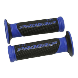 Poignées de Guidon - Progrip 732 Scooter Noir / Bleu Closed end