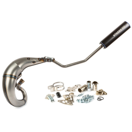 Pot Passage Haut Gauche Derbi Senda E3 E4 50 / 77cc - Streetrace CNC Noir / Bleu Stage6