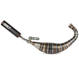 Pot Passage Bas Derbi E3 E4 90 / 100cc - CNC Noir / Rouge Stage6 R/T