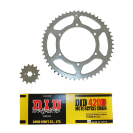 Kit chaîne Derbi GPR Nude 2004 à 2005 - 14 x 53 420 / 108mm 6T DID 