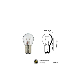 Ampoule 6V 10/3W BAY15d - Blanc FLOSSER 