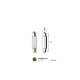 Ampoule 6V 1W Navette SV5.5 6x24mm - Blanc FLOSSER 