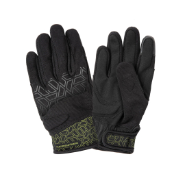 Gants Moto - Tucano Miky Graphic Kid (enfant) Printemps / été - Noir / Jaune Fluo