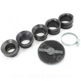 Filtre à air PHBG / PHBN / PHVA / PHBH / Mikuni TM - Marchald Power Filter 28mm à 43mm droit / coudé 25 degrés L 40mm Noir