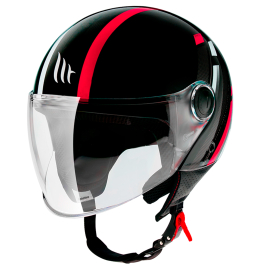 Casque Jet - MT Street Scope Noir brillant / Rouge