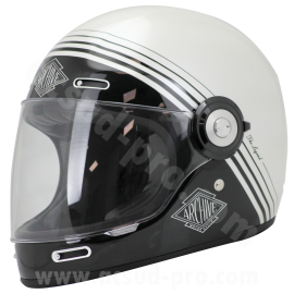 Casque intégral - Archive Vintage The legend Blanc / Noir