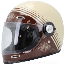 Casque intégral - Archive Vintage The legend Marron