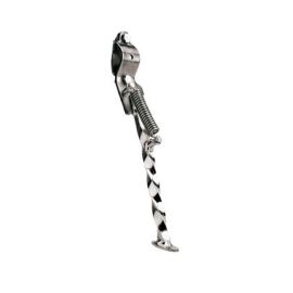 Béquille Latérale Cyclo Bras ovale à Gauche -  Chromé Torsadé 180mm