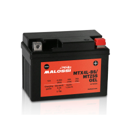 Batterie 12V 5 Ah au Gel MTX4L-BS / MTZ5S - Malossi Prêt à l'emploi / Sans entretien +D
