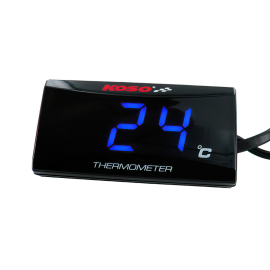 Thermomètre Digital - Koso Super Slim Led Bleu 1/8 Connectique noire