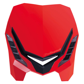 Tête de Fourche / Plaque phare - E-Blaze à leds Rouge Honda CR / Noir