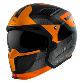 Casque Modulable Transformable - MT Streetfighter SV Totem B4 Gris / Orange Mat