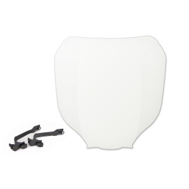 Tête de Fourche /  Plaque Frontale Numéro - Cross Blanc