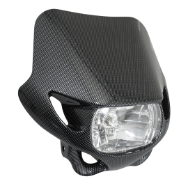 Tête de Fourche / Plaque phare - Head Look Carbone