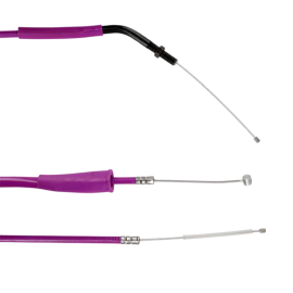 Transmission/ câble de gaz Doppler en Téflon adaptable pour DERBI SENDA / SMT / RCREURO3 / 4 violet