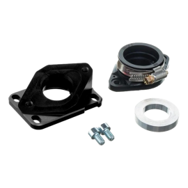 Pipe d'admission aluminium MOST 21 à 28 mm PWK noire AM6 et Derbi