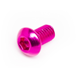 Vis M6x10 Most tête bombée aluminium rose