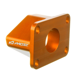 Pipe d'admission aluminium Most 36 à 40mm PWK orange AM6 et Derbi