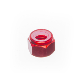 Ecrou freiné nylstop m8 Most aluminium rouge DIN 985