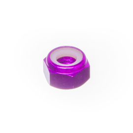 Ecrou freiné nylstop M6 Most aluminium violet DIN 985