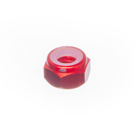 Ecrou freiné nylstop M6 Most aluminium rouge DIN 985