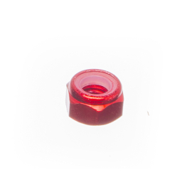 Ecrou freiné nylstop M5 Most aluminium rouge DIN 985