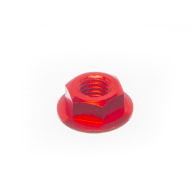 Ecrou avec rondelle intégrée M6 Most aluminium rouge DIN 6923