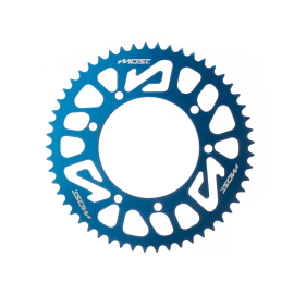 Couronne alu Most 420 - 53 dents Rieju MRT et Derbi Bleu