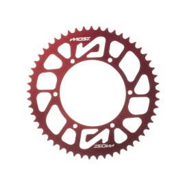 Couronne alu Most 420 - 53 dents Derbi Senda Euro 4 - DRD et GPR Rouge