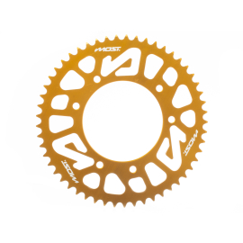 Couronne alu Most 420 - 53 dents Derbi DRD Pro Or